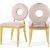 Carousel Velvet Dining Chair with Gold Stainless Steel Frame