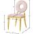 Carousel Velvet Dining Chair with Gold Stainless Steel Frame
