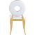 Carousel Faux Leather Dining Chair with Gold Stainless Steel Frame