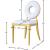 Carousel Faux Leather Dining Chair with Gold Stainless Steel Frame