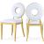 Carousel Velvet Dining Chair with Stainless Steel Frame