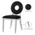Carousel Velvet Dining Chair with Chrome Stainless Steel Frame