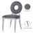 Carousel Velvet Dining Chair with Chrome Stainless Steel Frame