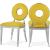 Carousel Velvet Dining Chair with Chrome Stainless Steel Frame