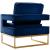 Noah Velvet Accent Chair with Gold Stainless Steel Base