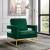 Noah Velvet Accent Chair with Gold Stainless Steel Base