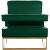 Noah Velvet Accent Chair with Gold Stainless Steel Base