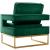 Noah Velvet Accent Chair with Gold Stainless Steel Base
