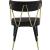 Rheingold Velvet Dining Chair with Matte Black Metal Legs & Gold Tips