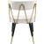 Rheingold Velvet Dining Chair with Matte Black Metal Legs & Gold Tips