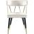 Rheingold Dining Chair with Matte Black Metal Legs & Gold Tips