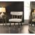 Rheingold Dining Chair with Matte Black Metal Legs & Gold Tips