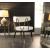 Rheingold Dining Chair with Matte Black Metal Legs & Gold Tips
