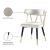 Rheingold Dining Chair with Matte Black Metal Legs & Gold Tips