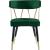 Rheingold Dining Chair with Matte Black Metal Legs & Gold Tips