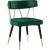 Rheingold Velvet Dining Chair with Matte Black Metal Legs & Gold Tips
