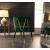Rheingold Velvet Dining Chair with Matte Black Metal Legs & Gold Tips
