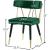 Rheingold Velvet Dining Chair with Matte Black Metal Legs & Gold Tips