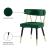 Rheingold Velvet Dining Chair with Matte Black Metal Legs & Gold Tips