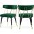 Rheingold Dining Chair with Matte Black Metal Legs & Gold Tips