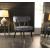 Rheingold Velvet Dining Chair with Matte Black Metal Legs & Gold Tips