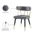 Rheingold Dining Chair with Matte Black Metal Legs & Gold Tips