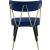 Rheingold Dining Chair with Matte Black Metal Legs & Gold Tips