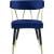 Rheingold Velvet Dining Chair with Matte Black Metal Legs & Gold Tips