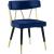 Rheingold Dining Chair with Matte Black Metal Legs & Gold Tips