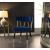 Rheingold Dining Chair with Matte Black Metal Legs & Gold Tips