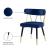 Rheingold Dining Chair with Matte Black Metal Legs & Gold Tips