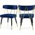 Rheingold Dining Chair with Matte Black Metal Legs & Gold Tips
