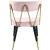 Rheingold Dining Chair with Matte Black Metal Legs & Gold Tips
