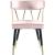 Rheingold Velvet Dining Chair with Matte Black Metal Legs & Gold Tips