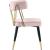 Rheingold Velvet Dining Chair with Matte Black Metal Legs & Gold Tips
