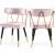 Rheingold Velvet Dining Chair with Matte Black Metal Legs & Gold Tips