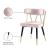 Rheingold Velvet Dining Chair with Matte Black Metal Legs & Gold Tips