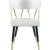 Rheingold Dining Chair with Matte Black Metal Legs & Gold Tips