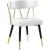 Rheingold Faux Leather Dining Chair with Matte Black Metal Legs & Gold Tips
