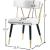 Rheingold Faux Leather Dining Chair with Matte Black Metal Legs & Gold Tips
