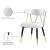Rheingold Faux Leather Dining Chair with Matte Black Metal Legs & Gold Tips