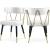 Rheingold Dining Chair with Matte Black Metal Legs & Gold Tips