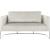 Casa Velvet Loveseat with Chrome Iron Metal Base