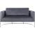 Casa Velvet Loveseat with Chrome Iron Metal Base