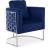 Casa Velvet Chair with Chrome Iron Metal Base