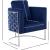 Casa Velvet Chair with Chrome Iron Metal Base