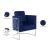 Casa Velvet Chair with Chrome Iron Metal Base