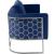 Casa Velvet Loveseat with Chrome Iron Metal Base