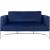 Casa Velvet Loveseat with Chrome Iron Metal Base