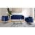 Casa Velvet Loveseat with Chrome Iron Metal Base